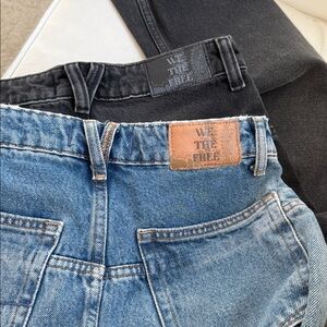 We The Free Deep Trance Dropped Boyfriend Jeans LOT - 24L - two pairs